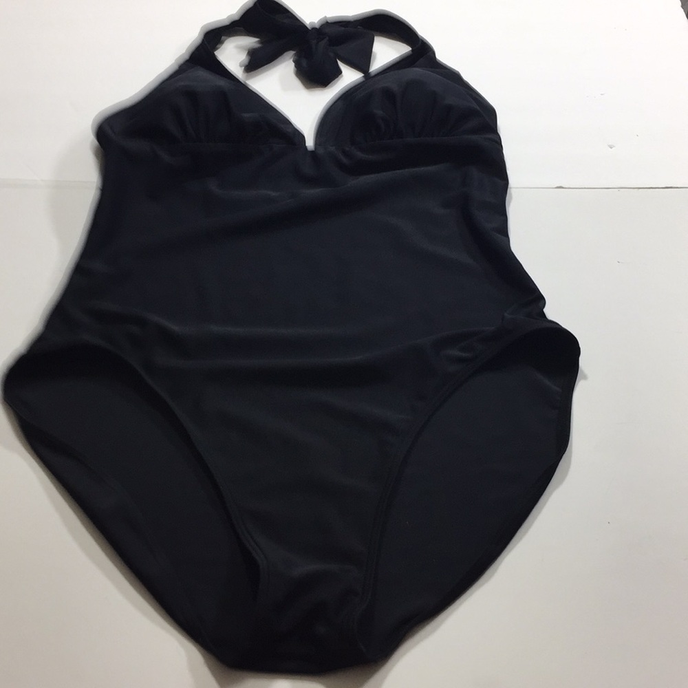 Caribbean Sand Black One Piece Bathing Suit